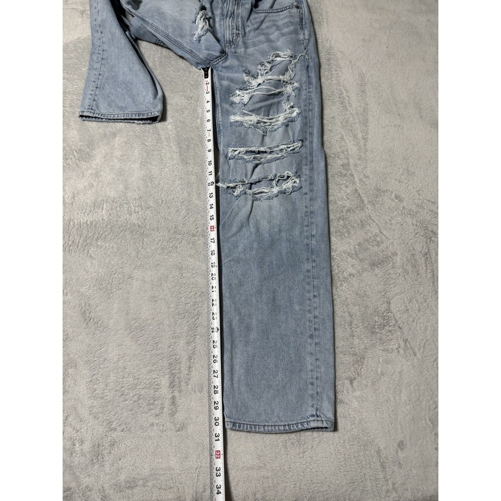 American Eagle Jeans Womens 6 Highest Rise Baggy Straight Leg Blue 27x30.5 - Picture 3 of 11